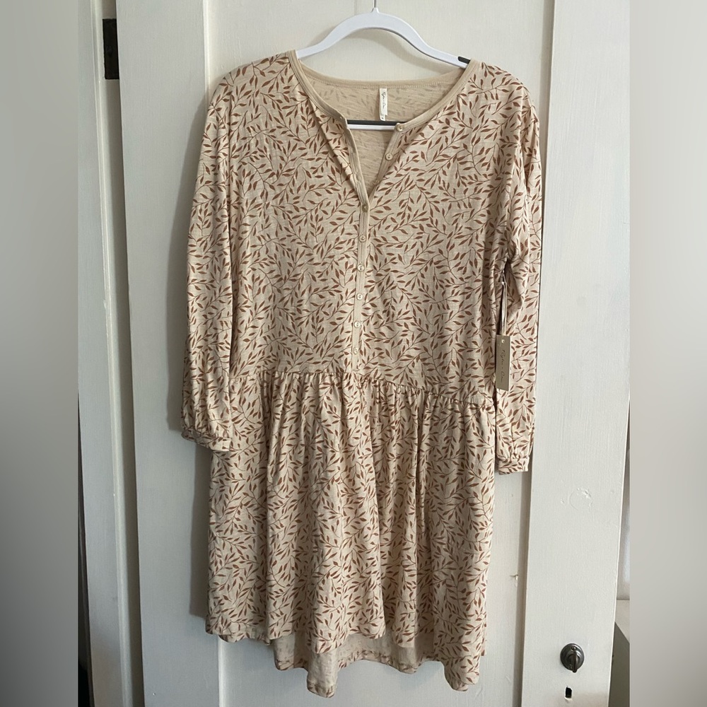 New Rylee & Cru Women's vines button up jersey dress, size: xs